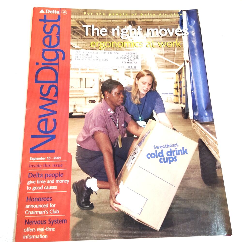 Delta News Digest - September 10, 2001 - Ergonomics At Work Magazine